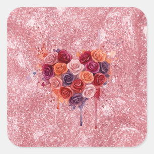 Sticker Carré Fleurs