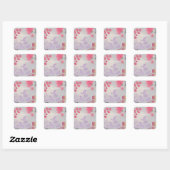 Sticker Carré Fleurs (Feuille)