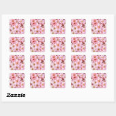 Sticker Carré Fleurs (Feuille)