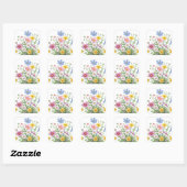 Sticker Carré Fleurs (Feuille)