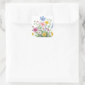 Sticker Carré Fleurs (Sac)