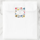 Sticker Carré Fleurs abeilles jardin motif semence épargner enve (Sac)