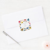 Sticker Carré Fleurs abeilles jardin motif semence épargner enve (Enveloppe)