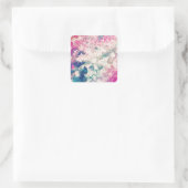 Sticker Carré Fleurs Abstraites (Sac)