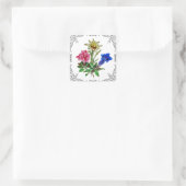 Sticker Carré Fleurs alpines (Sac)