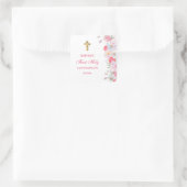 Sticker Carré Fleurs aquarelles Première communion (Sac)