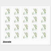 Sticker Carré Fleurs Blanches Au Ruban (Feuille)