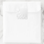 Sticker Carré Fleurs blanches délicates (Sac)