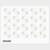 Sticker Carré Fleurs blanches, Fleurs de crème, Boho, Anniversai (Feuille)