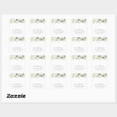 Sticker Carré Fleurs blanches, Fleurs de crème, Boho, Baby showe (Feuille)