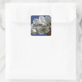 Sticker Carré Fleurs blanches mignonnes (Sac)