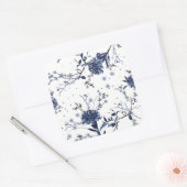 Sticker Carré Fleurs bleues (Enveloppe)