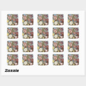 Sticker Carré Fleurs Bosschaert (Feuille)