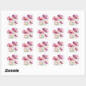 Sticker Carré Fleurs cosmos pourpres (Feuille)
