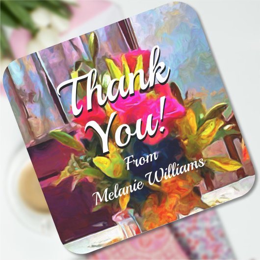 Sticker Carré Fleurs d'amour PM0001