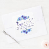 Sticker Carré Fleurs d'anémones bleues art mariage me jeter des  (Enveloppe)