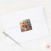Sticker Carré Fleurs dans le vase (Enveloppe)
