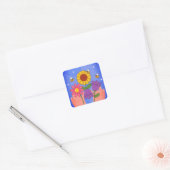 Sticker Carré Fleurs de base – Concept de floraison esthétique d (Enveloppe)