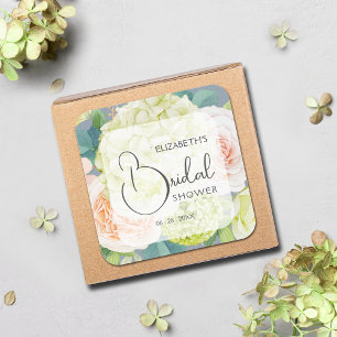 Sticker Carré Fleurs de jardin romantique pour la fête de mariag