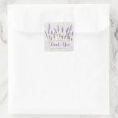 Sticker Carré Fleurs de lavande violette sur planches en bois Me (Sac)