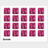 Sticker Carré Fleurs de lys stargazers roses (Feuille)