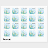 Sticker Carré Fleurs de printemps (crocus blanc) (Feuille)
