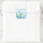 Sticker Carré Fleurs de printemps (crocus blanc) (Sac)