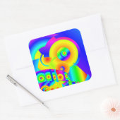 Sticker Carré Fleurs de soleil Abstraites (Enveloppe)