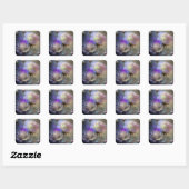 Sticker Carré Fleurs de Teinte Iridescente (Feuille)
