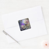 Sticker Carré Fleurs de Teinte Iridescente (Enveloppe)