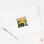 Sticker Carré Fleurs d'été (Enveloppe)