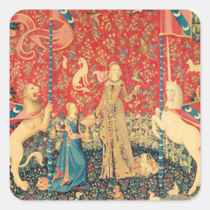 Sticker Carré Fleurs d'Imaginaires, Animaux