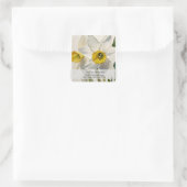 Sticker Carré Fleurs d'Iris aquarelle modernes (Sac)