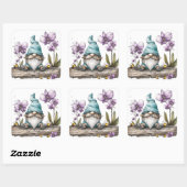Sticker Carré Fleurs d'orchidées Gnome (Feuille)