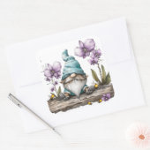 Sticker Carré Fleurs d'orchidées Gnome (Enveloppe)