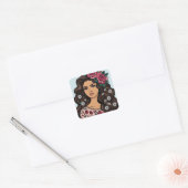 Sticker Carré Fleurs Fiesta Feminine Floral (Enveloppe)
