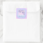 Sticker Carré Fleurs holographiques roses bleues SWEET16TH (Sac)