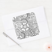 Sticker Carré Fleurs inspirées (Enveloppe)