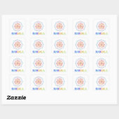 STICKER CARRÉ FLEURS LOTUS COLORÉES MANDALA (Feuille)