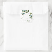 Sticker Carré Fleurs Moderne Nom Propre Professionnel (Sac)