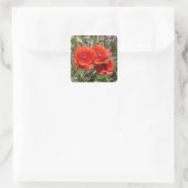 STICKER CARRÉ FLEURS POPPY (Sac)