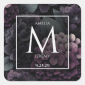 Sticker Carré Fleurs Purple Humeur (Devant)