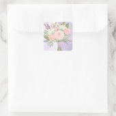 Sticker Carré Fleurs violettes (Sac)