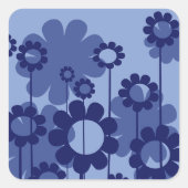 Sticker Carré Fleurs violettes (Devant)