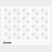 Sticker Carré Fleurs violettes, Fleurs blanches, Boho, Mariage (Feuille)