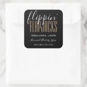 Sticker Carré "Flippin Flapjacks" personnalisé Alimentation mais (Sac)