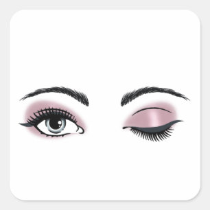 Sticker Carré Flirty Eyes