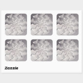 Sticker Carré flocon d'argent (Feuille)