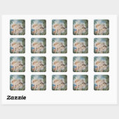 Sticker Carré Flora et Zephyr (Feuille)