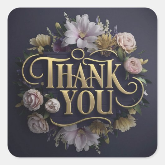 Sticker Carré Floral (Devant)